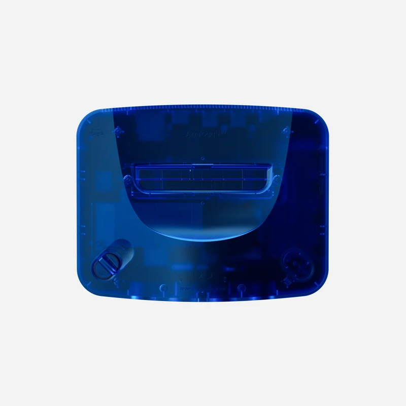 Analogue 3D console in translucent Ocean blue