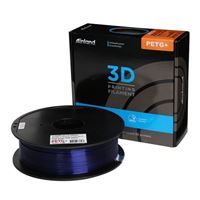 Inland translucent blue PETG+ 3D printer filament spool