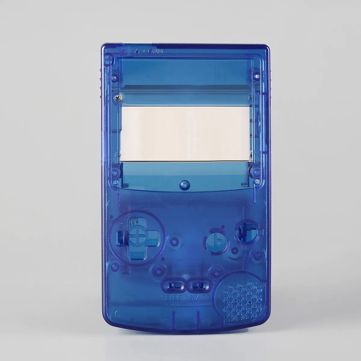 FunnyPlaying Game Boy Color shell in clear royal blue