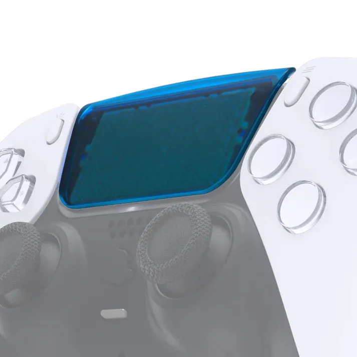 eXtremeRate PlayStation 5 controller touchpad cover in clear blue