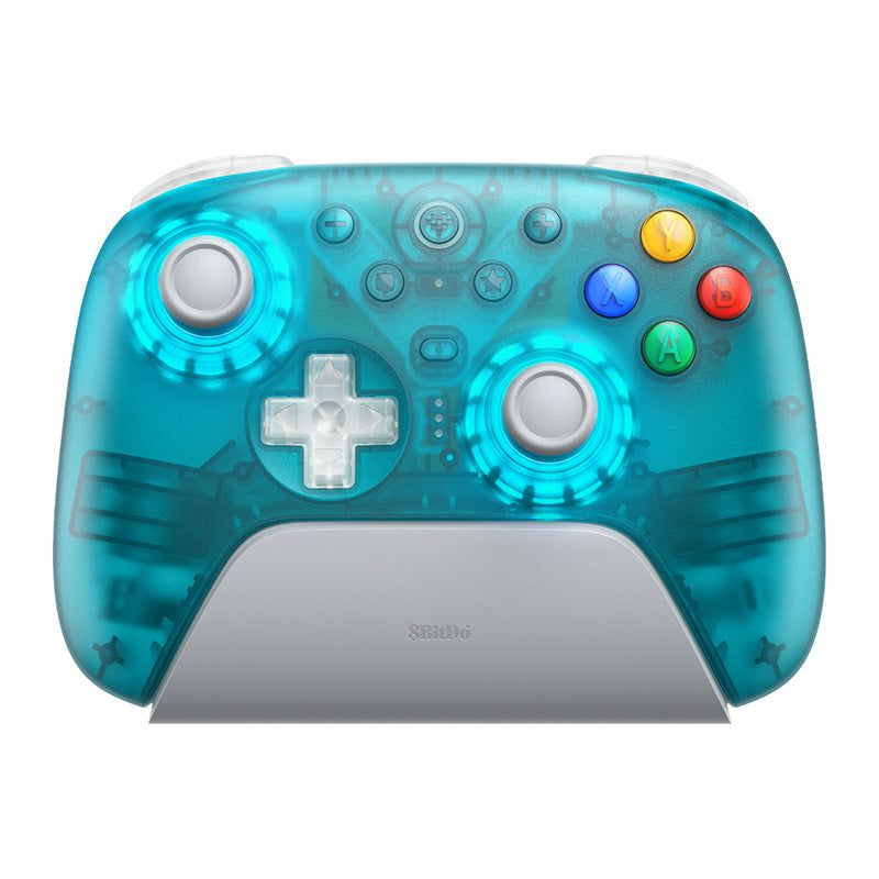 8BitDo Ultimate 2 Wireless Controller in clear blue
