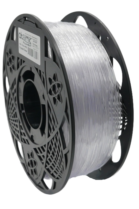 Atomic Filament Crystal Clear PETG PRO — Clear filament spool