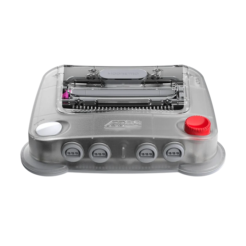ModRetro M64 console in translucent clear
