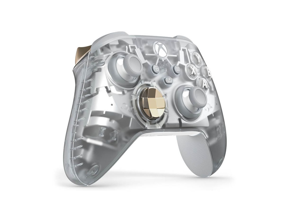 Xbox Elite Wireless Controller Series 2 with Ghost Cipher clear and white transparent top case