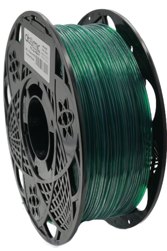 Atomic Filament Emerald Green PETG PRO — Translucent Green filament spool