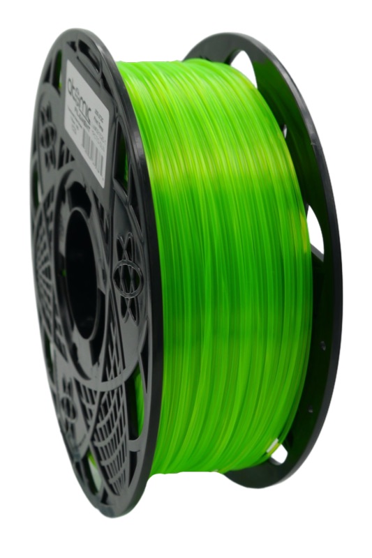 Atomic Filament Extreme Neon Green PCTG PRO — Translucent, UV Reactive filament spool
