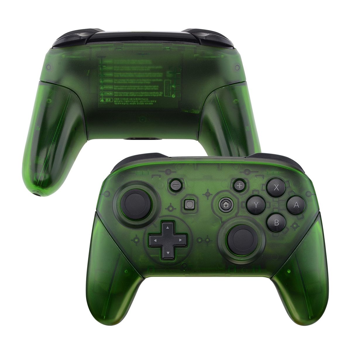 eXtremeRate transparent clear green shell set for Nintendo Switch Pro controller