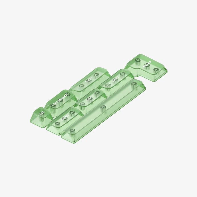NuPhy Crystal mSA PC keycaps in translucent green Mojito