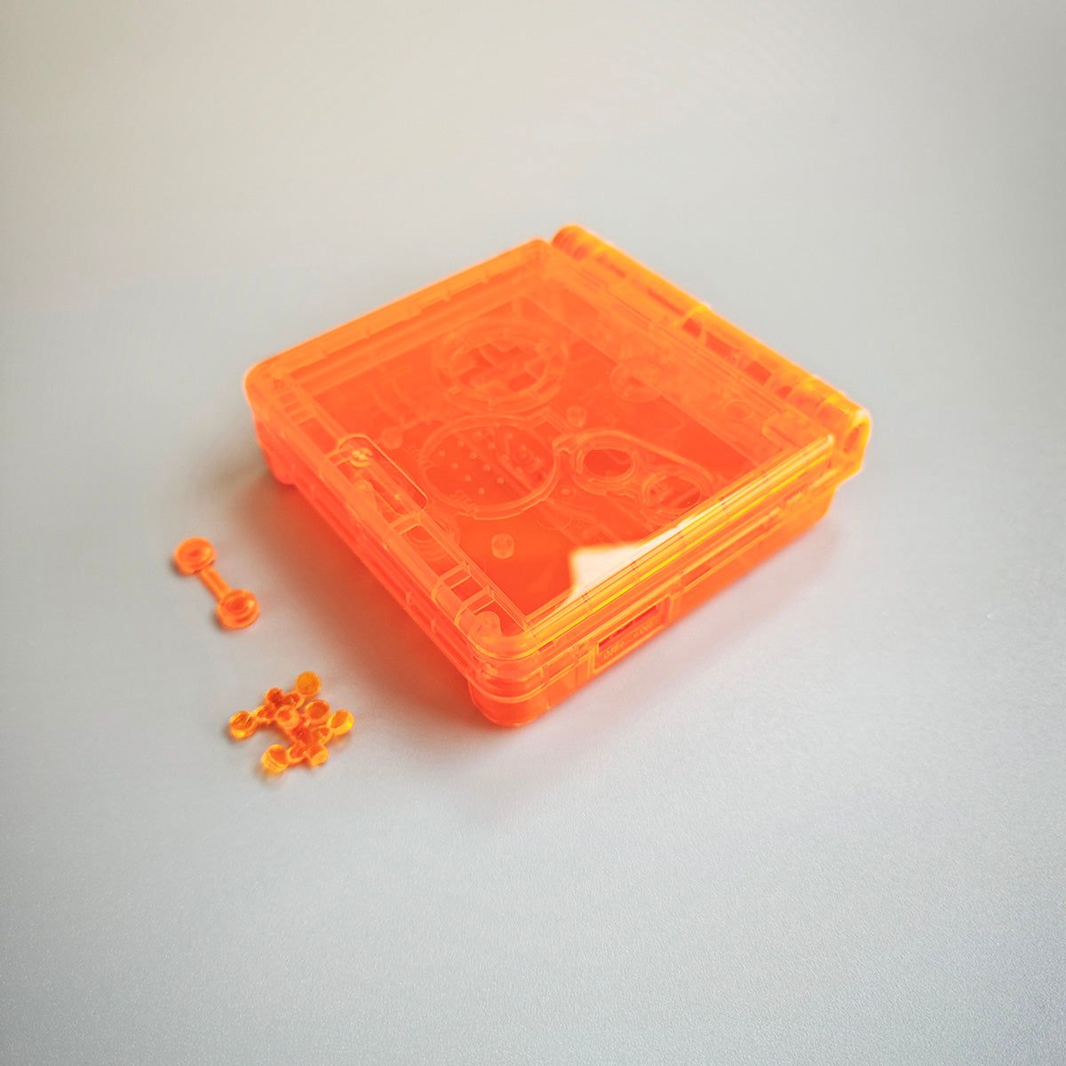 FunnyPlaying clear orange replacement shell for Game Boy Advance SP