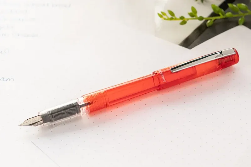 Platinum Prefounte Fountain Pen — Vermillion Orange, Fine
