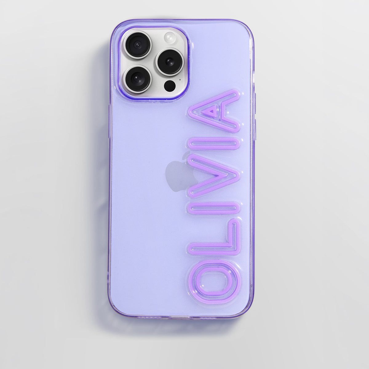 BaubleBar Fine Line Custom iPhone Case — Transparent Purple/Lavender