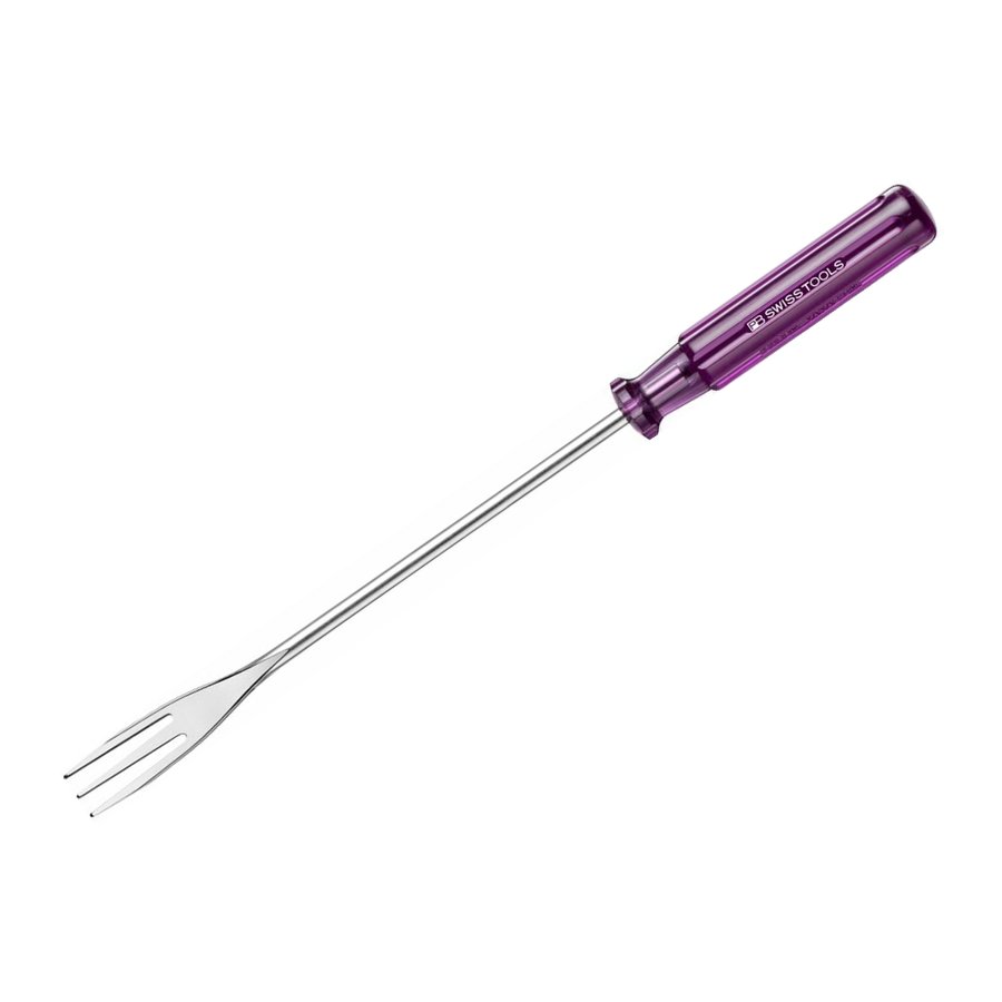 PB Swiss Tools PB 4040 fondue fork with translucent purple classic screwdriver handle