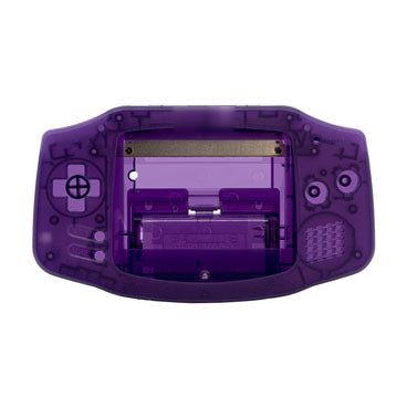 Funny Playing Shell (With Text) for Game Boy Advance — Clear Purple