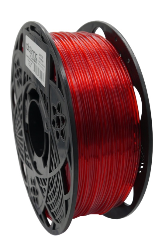 Atomic Filament Gemstone Ruby Red PCTG PRO — Translucent Red filament spool
