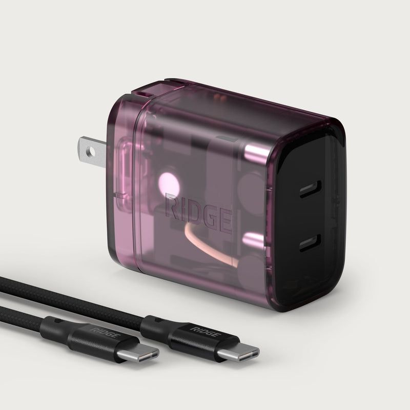 Ridge Wall Charger Set 45W - Atomic Purple