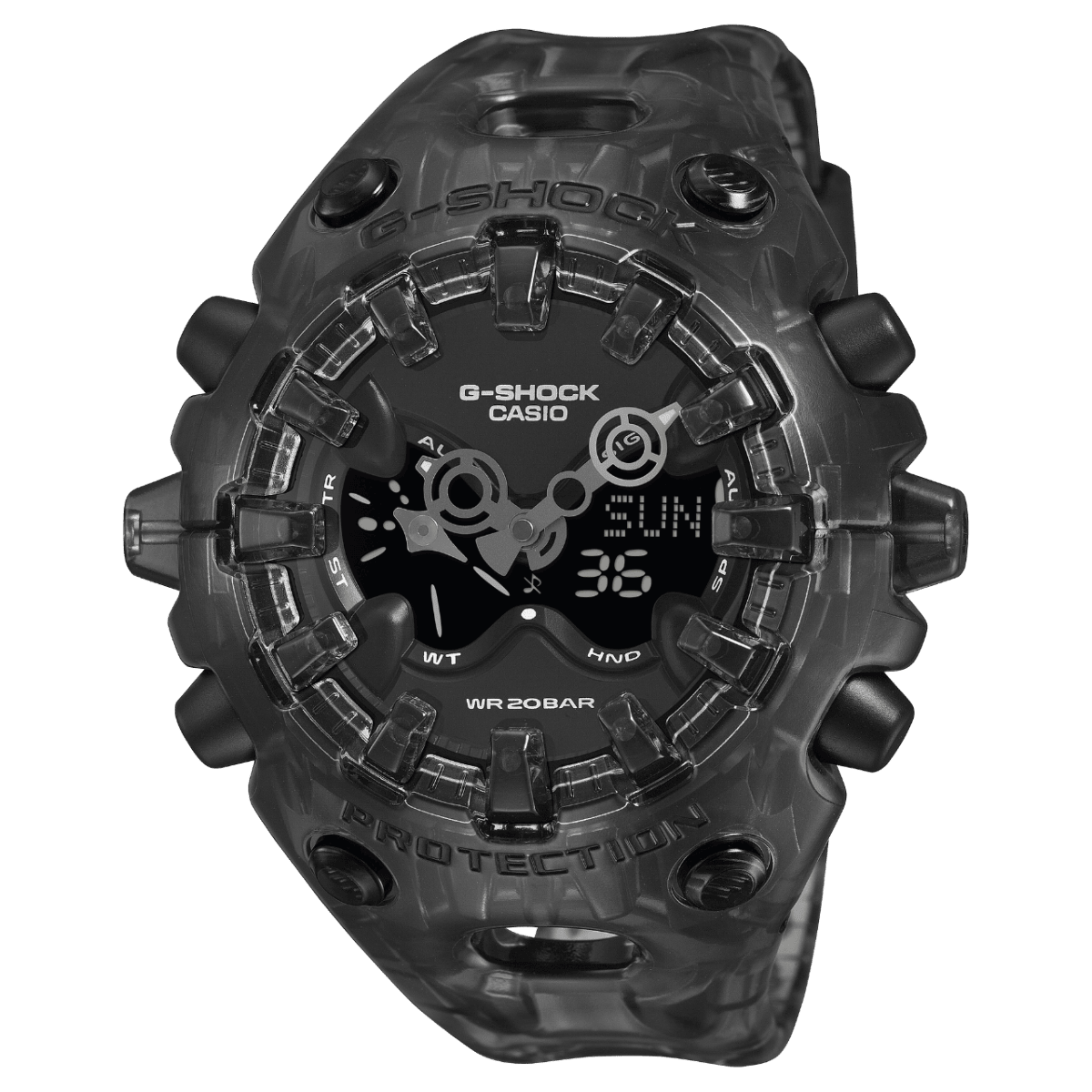 Casio G-Shock GA-V01SKE-8A — Transparent Pack Crystal Gray
