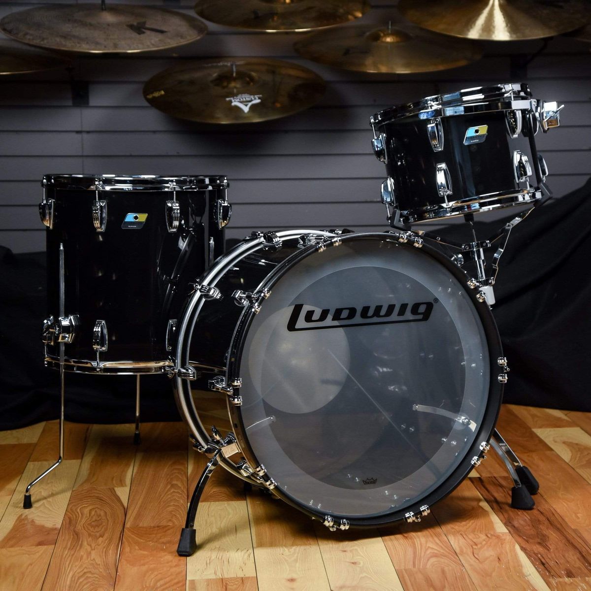 Ludwig Vistalite 13/16/22 3pc Drum Kit — Smoke