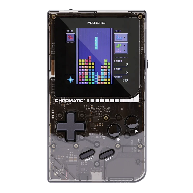 ModRetro Chromatic Transparent handheld in translucent smoke