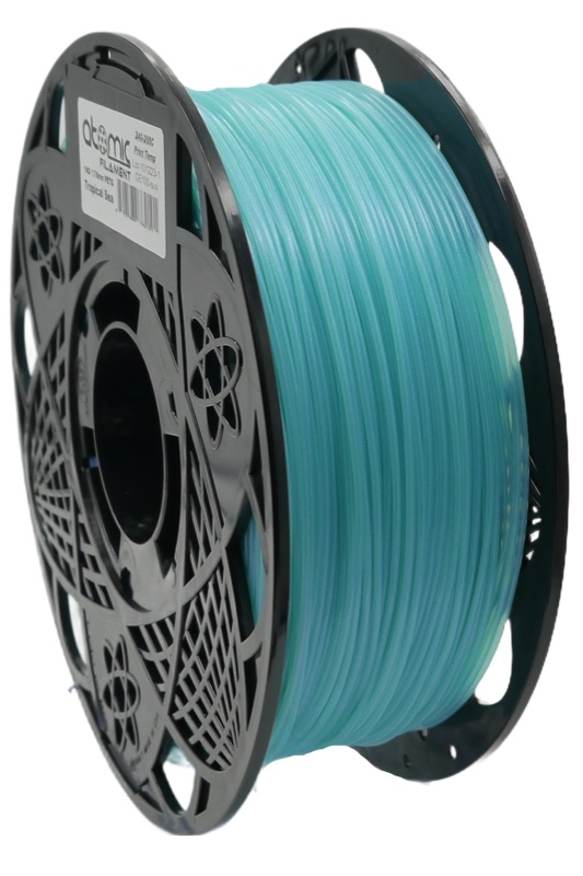 Atomic Filament Tropical Sea Iridescent PETG PRO — Translucent Teal filament spool