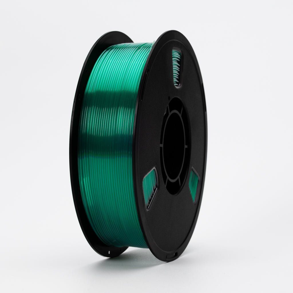 California Filament translucent teal PETG filament spool