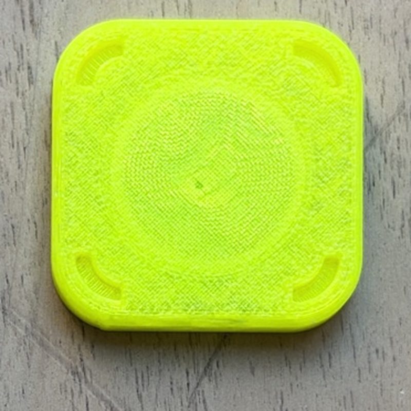 Handmade translucent yellow 3D-printed NFC tag