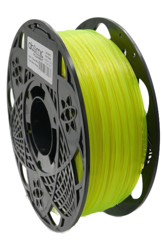 Atomic Filament Neon Yellow PETG PRO — Translucent, UV Reactive filament spool