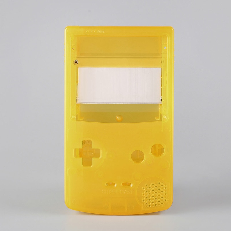FunnyPlaying GBC Retro Pixel Laminated Shell — Clear Yellow